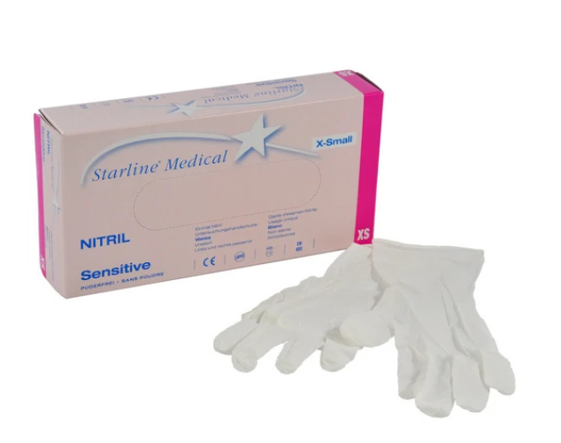 STARLINE MEDICAL Gants en nitrile Sensitive taille XS, 100 pièces