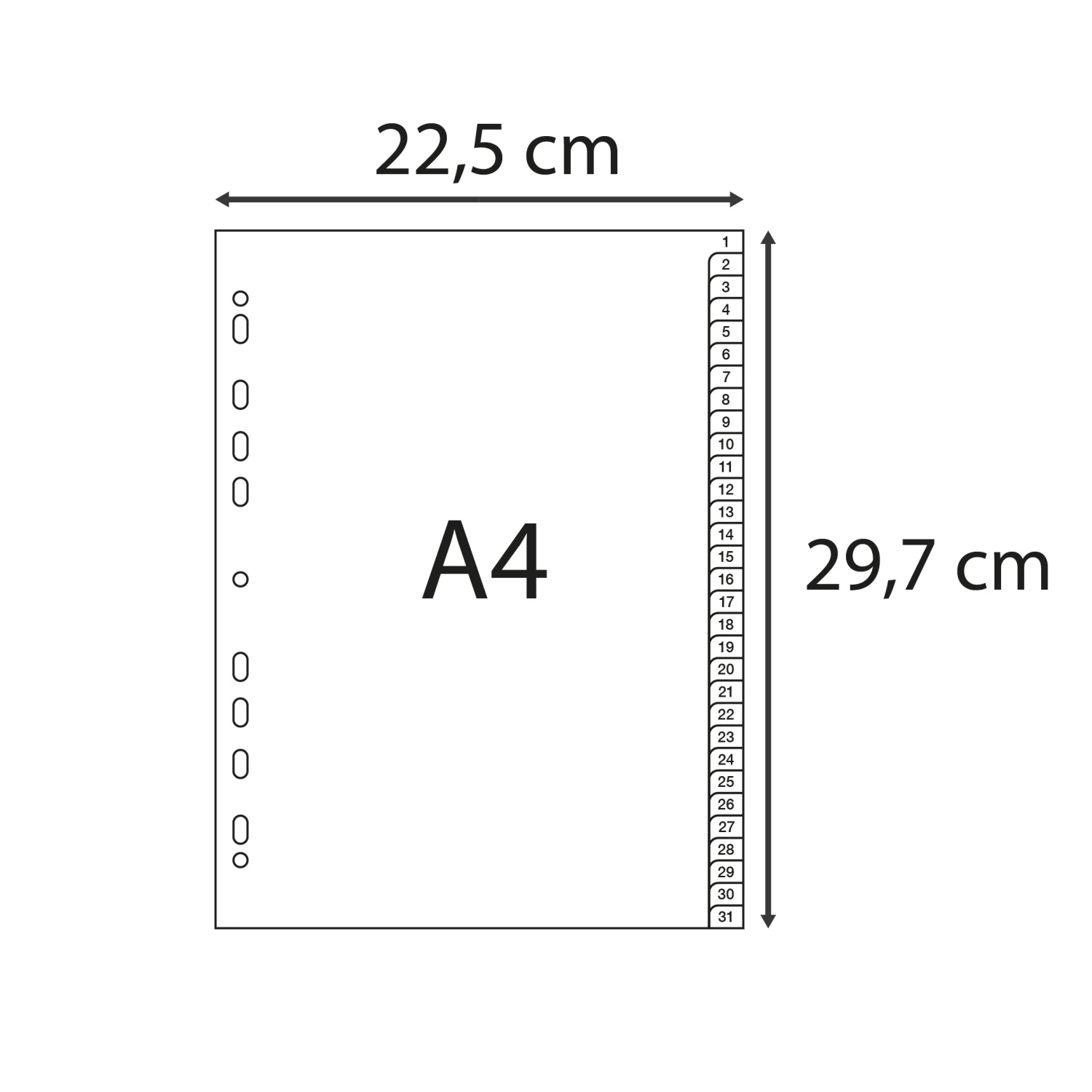 EXACOMPTA Répertoire de chiffres 1 - 31