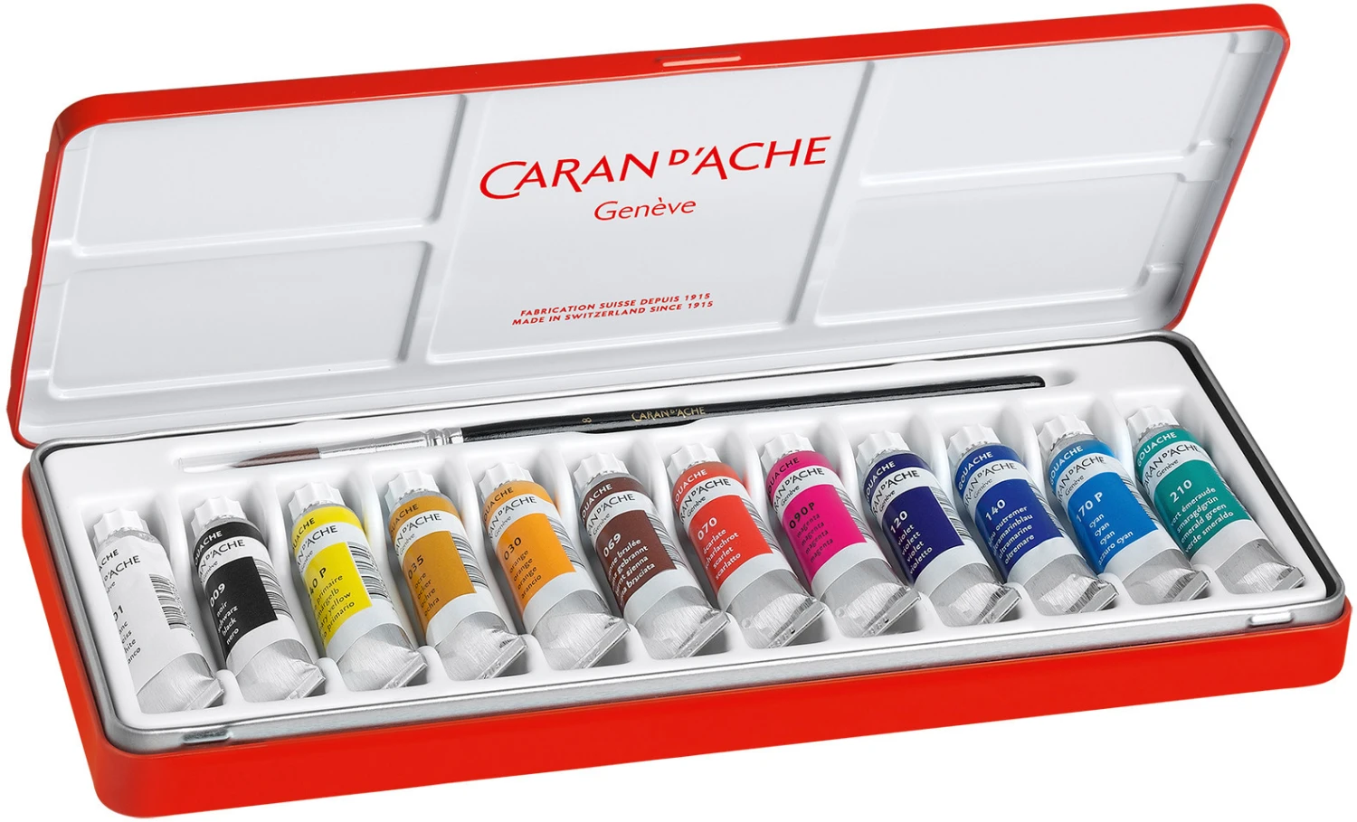 CARAN D'ACHE Couleur opaque Gouache - 12 tubes