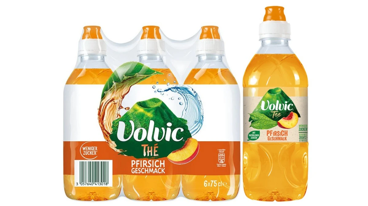 VOLVIC Thé Sportcap Pêche 6 x 7.5 dl