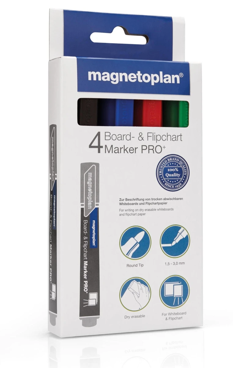 MAGNETOPLAN Marqueur combiné Pro+ pack de 4