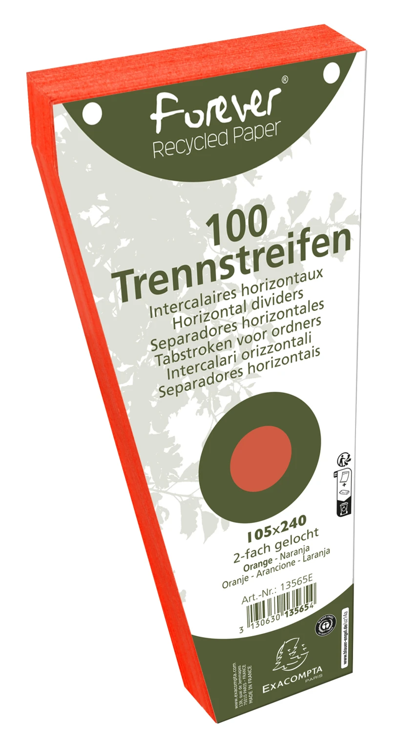 EXACOMPTA Trennstreifen trapezförmig, 100 Stück