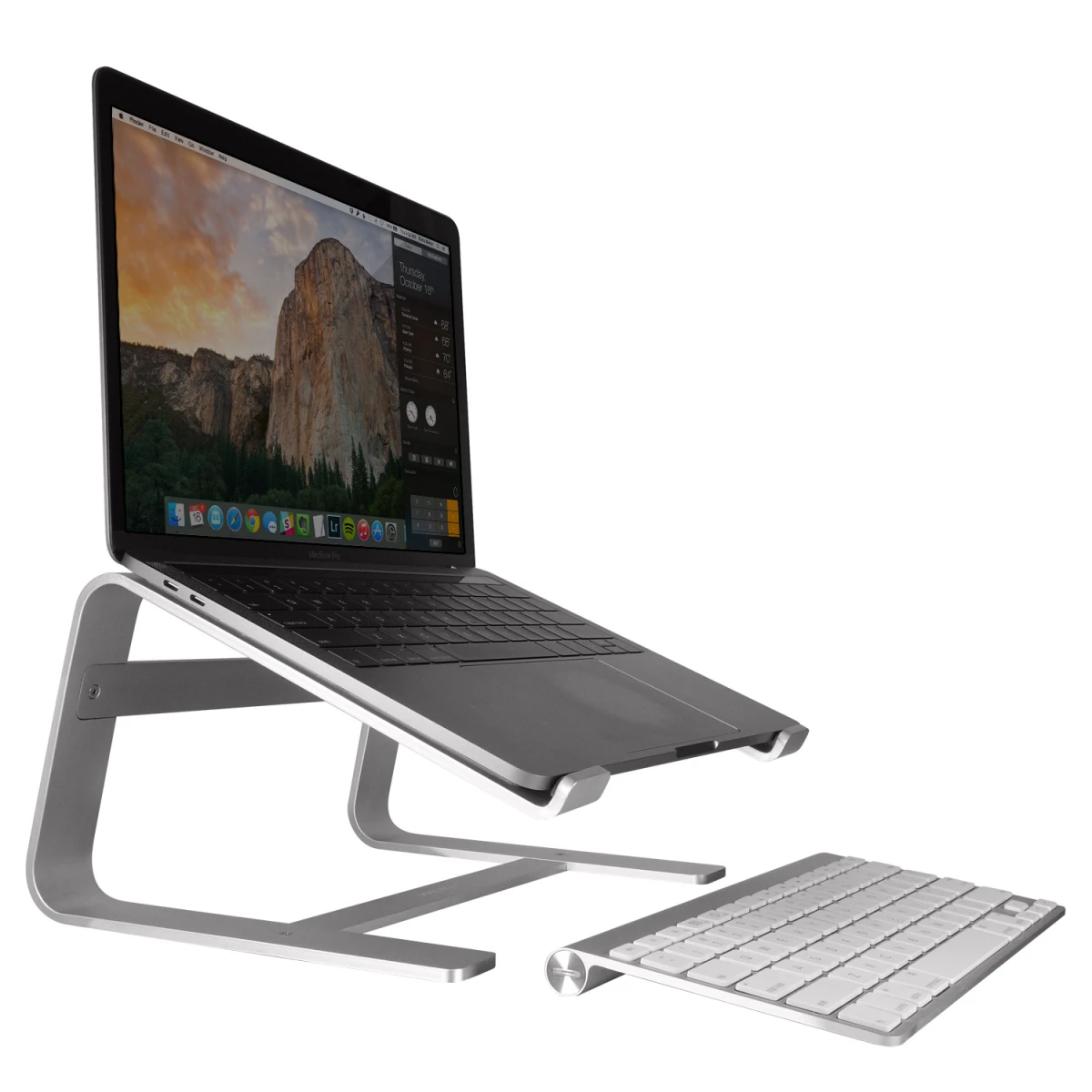 Support élégant en aluminium qui s'adapte à tous les MacBook, MacBook Air et