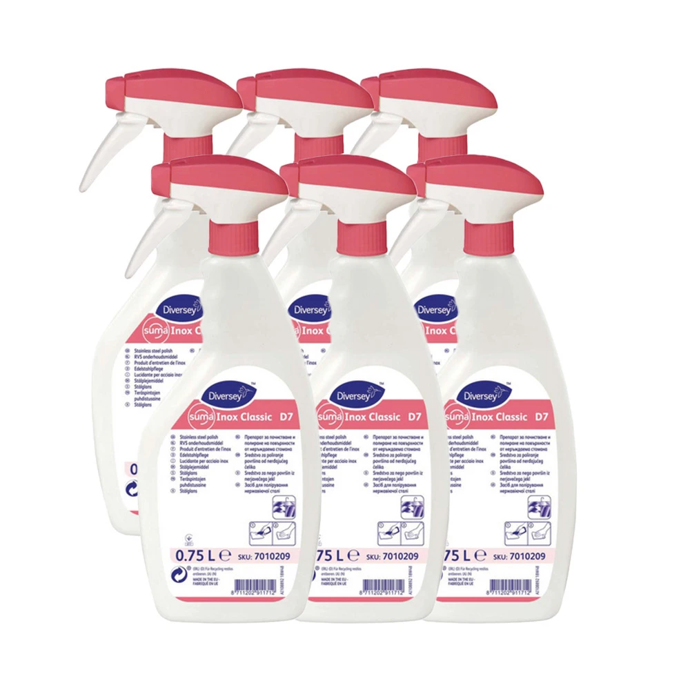 SUMA Soin de l'acier inoxydable Inox Classic D7, 6 x 750 ml