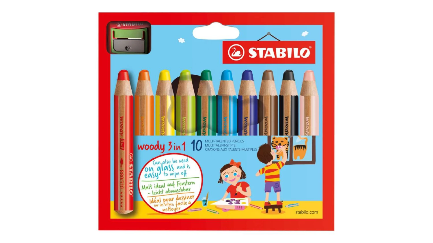 STABILO Farbstifte Woody 3 in 1 - 10 Stk.