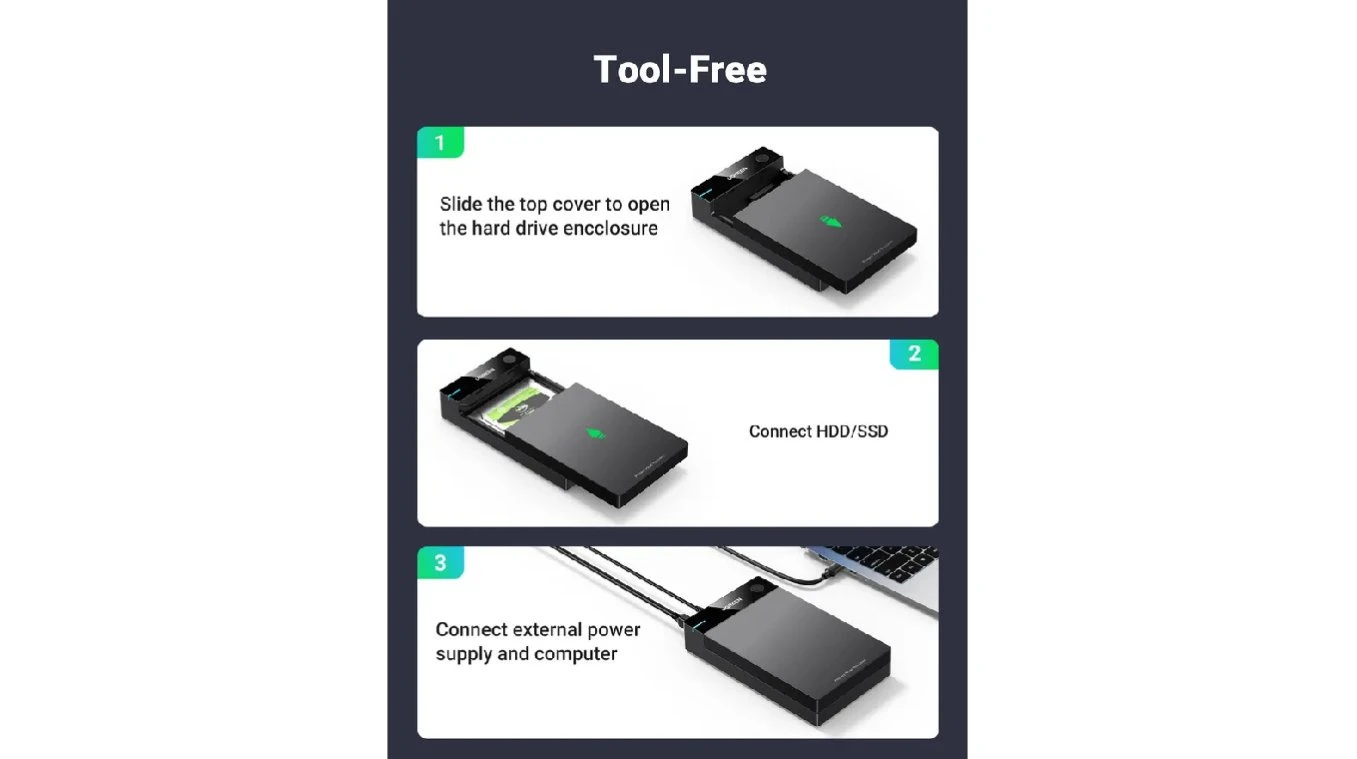 UGREEN USB 3.0. SATA HDD Festplattenlaufwerk