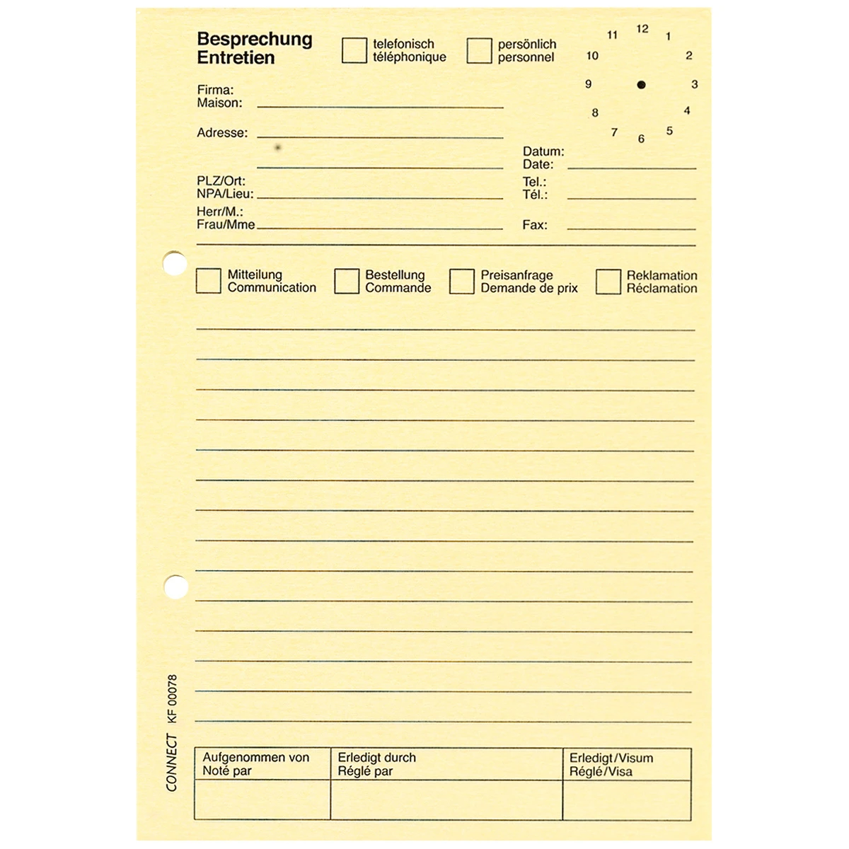 Blocs téléphoniques Q-Connect, A5, jaune