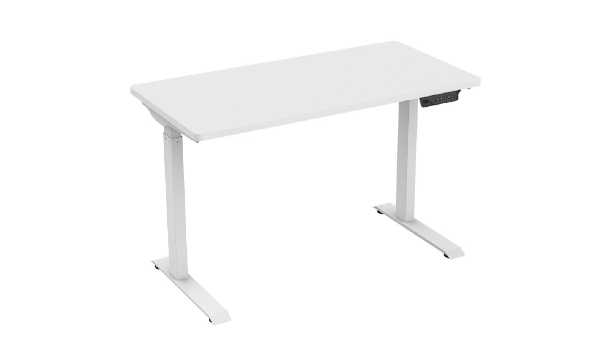 Contini table de bureau réglable hauteur blanc 1.2×0.6m