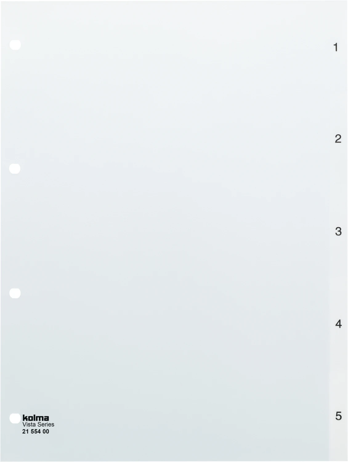 KOLMA Zahlenregister Vista 1 - 5