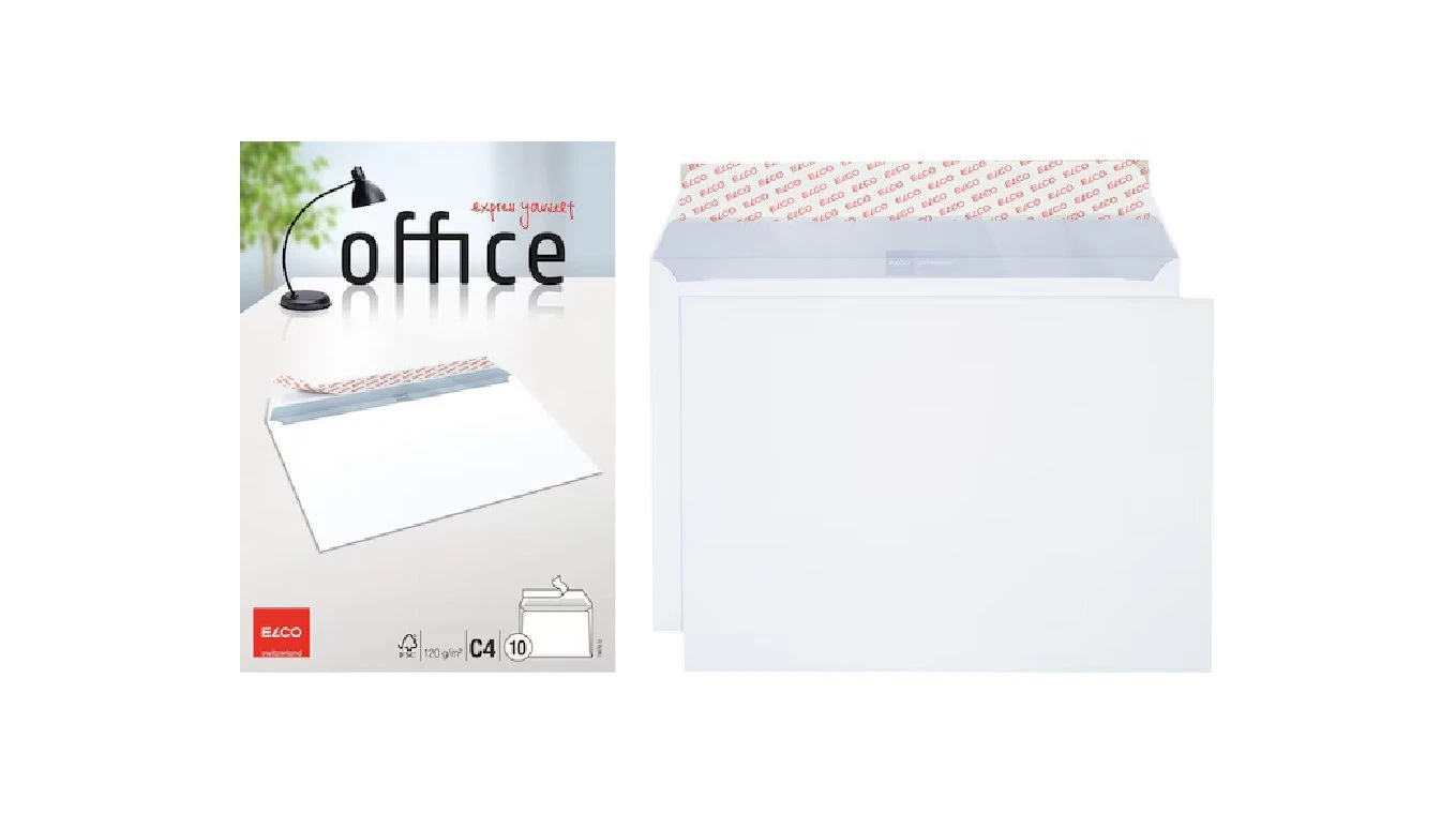 ELCO Enveloppe Office C4, sans fenêtre 10 pcs.