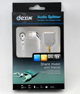 Dexim Audio Splitter avec écouteurs In-Ear