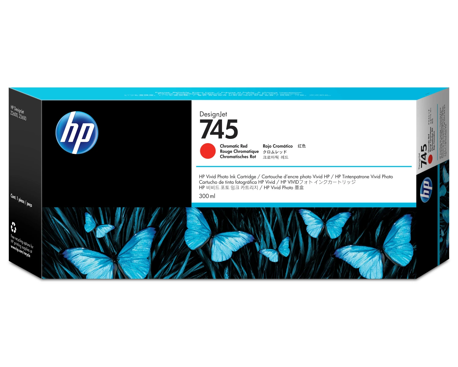 HP Tintenpatrone 745 chrom. red