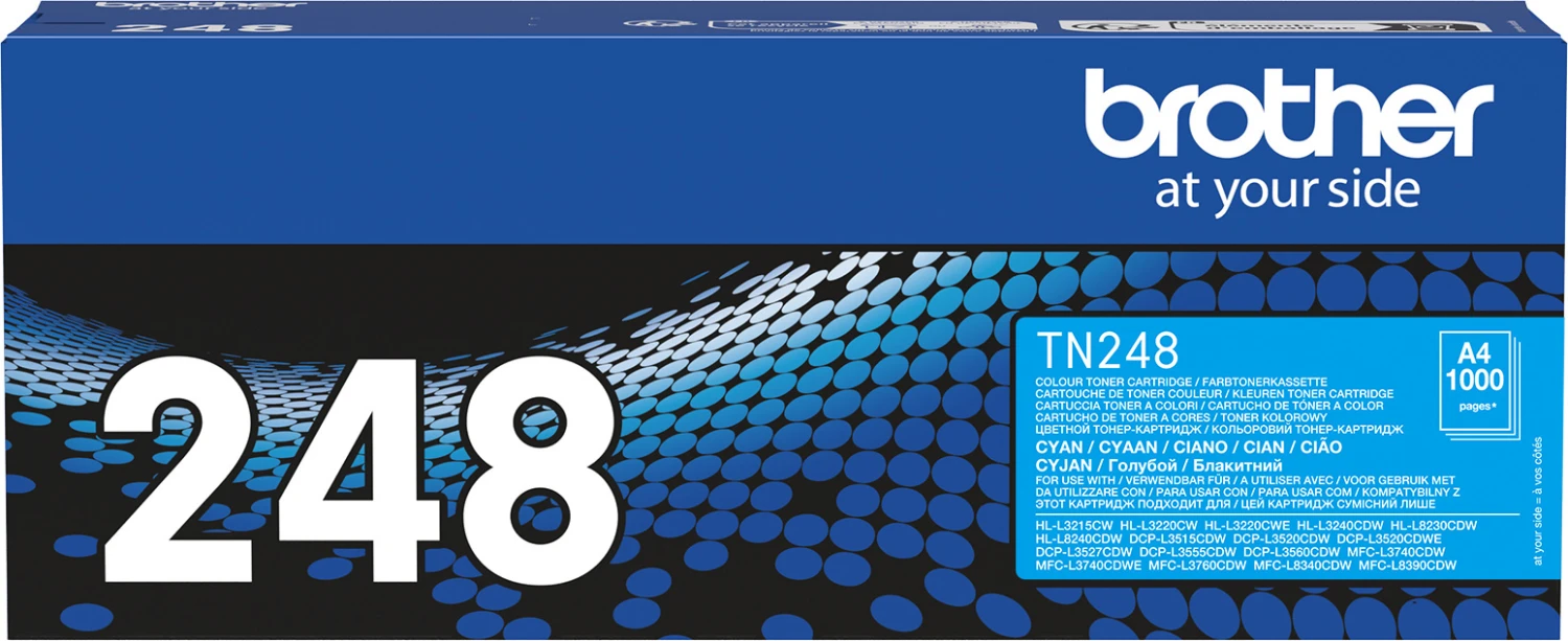 BROTHER TN248C Cyan Toner Cartridge ISO Yield 1.000 pages TN248C