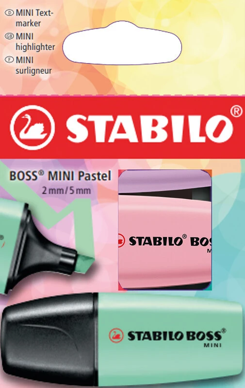 STABILO BOSS Textmarker Mini Pastel 3er Etui