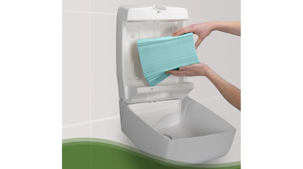 KIMBERLY-CLARK Essuie-mains en papier Hostess Natura pliage Z, 1 couche, vert