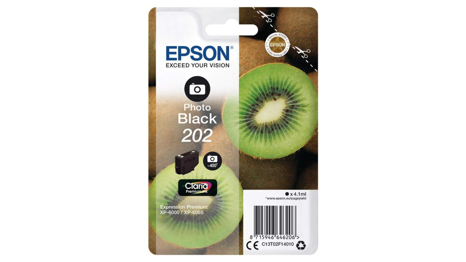 EPSON Tintenpatrone 202 ph.schwarz