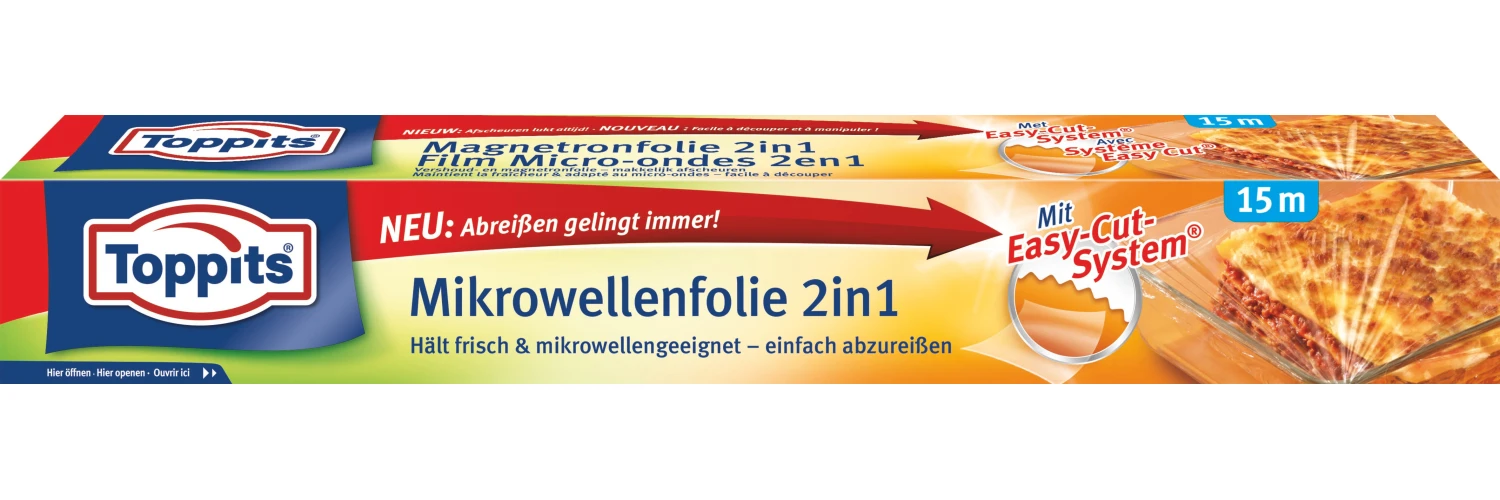 TOPPITS Film micro-ondes 2en1