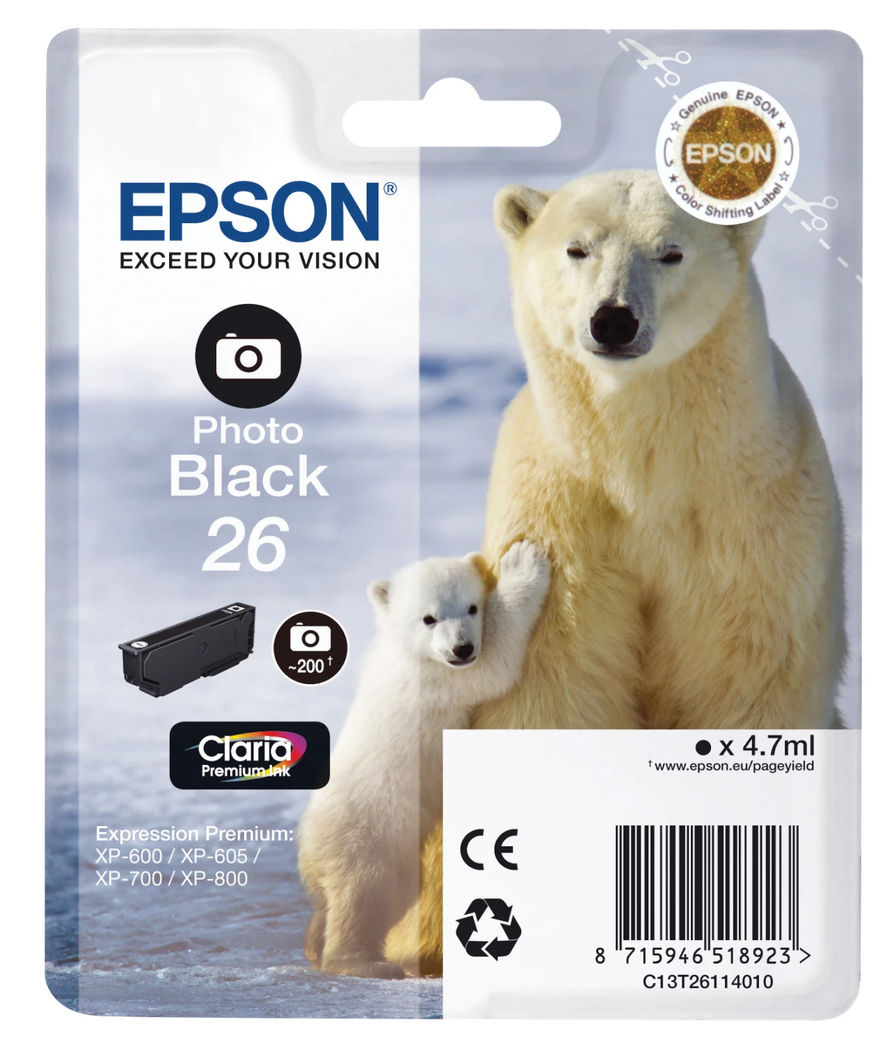 EPSON Tintenpatrone photo schwarz