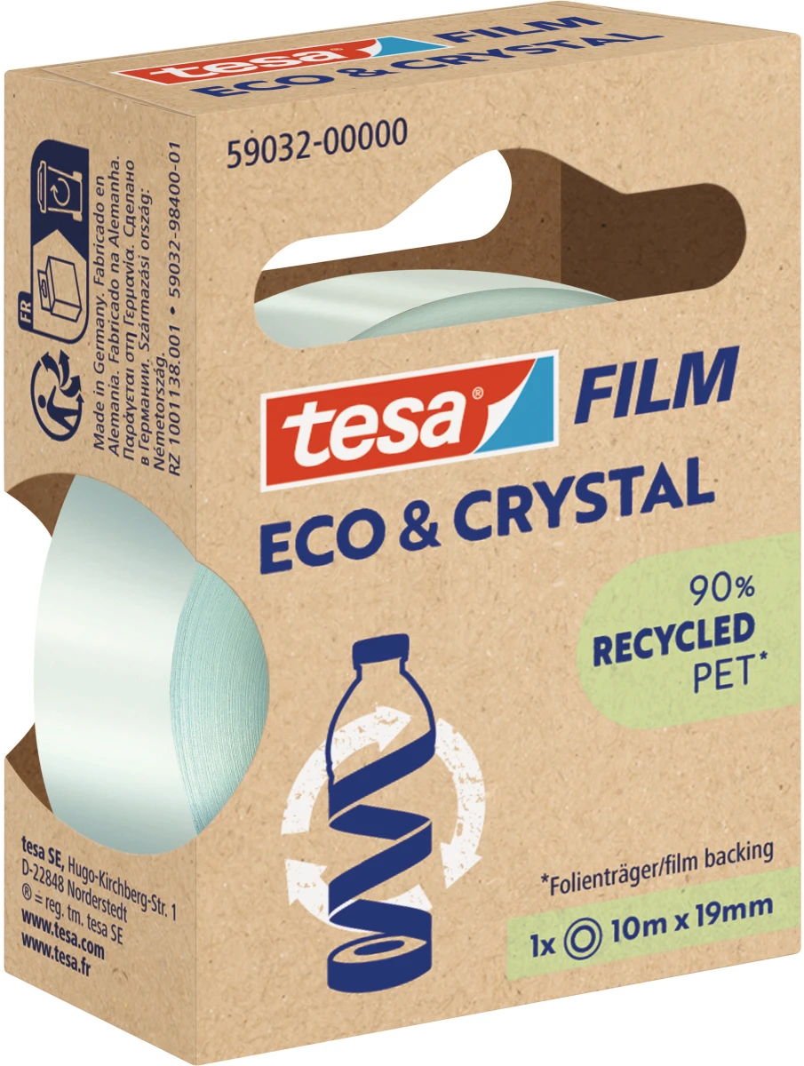 TESA Tesafilm Eco&Crystal Ruban adhésif 10m x 19mm, 1 pc.