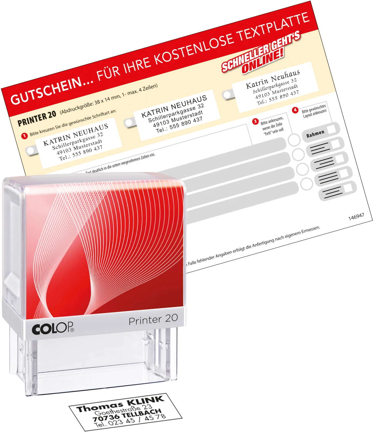 COLOP 20 Tampon text