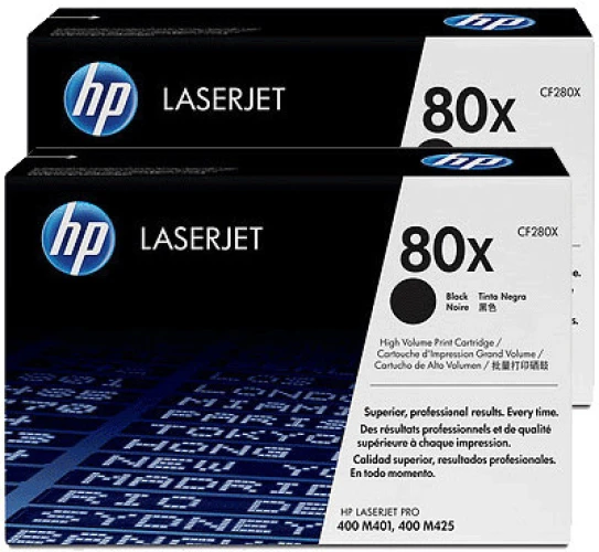 HP 80X Cartouches toner noir - 2 pcs.