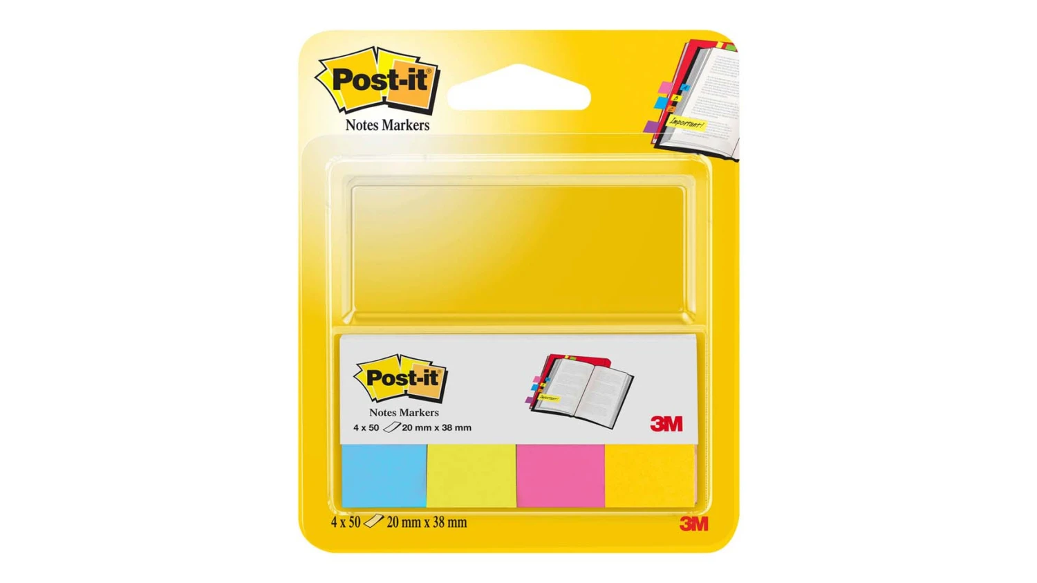POST-IT Marque-pages Ultra Couleurs 4 x 50 feuilles