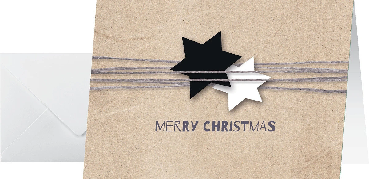 SIGEL Weihnachtskarten Christmas Wrapping 25 Stk.
