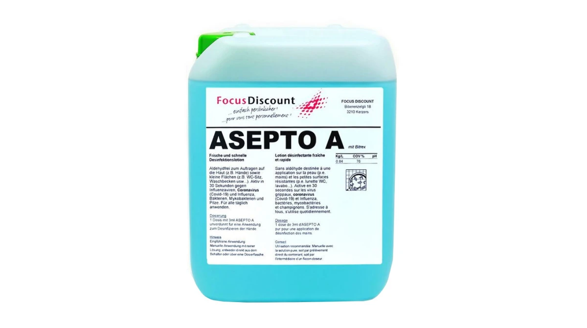 FOCUS Désinfectant pour les mains ASEPTO A 5 L