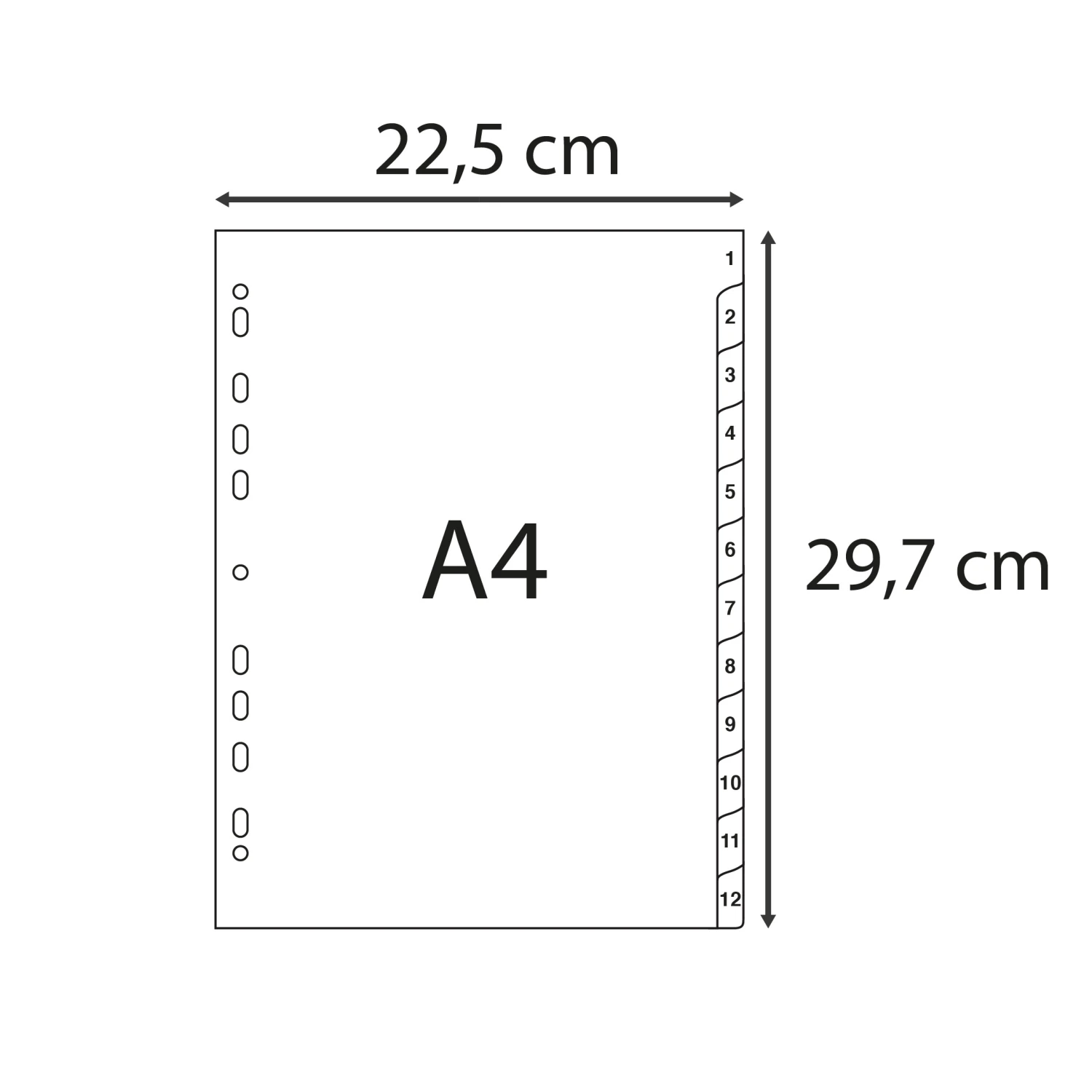 EXACOMPTA Répertoire de chiffres 1 - 12