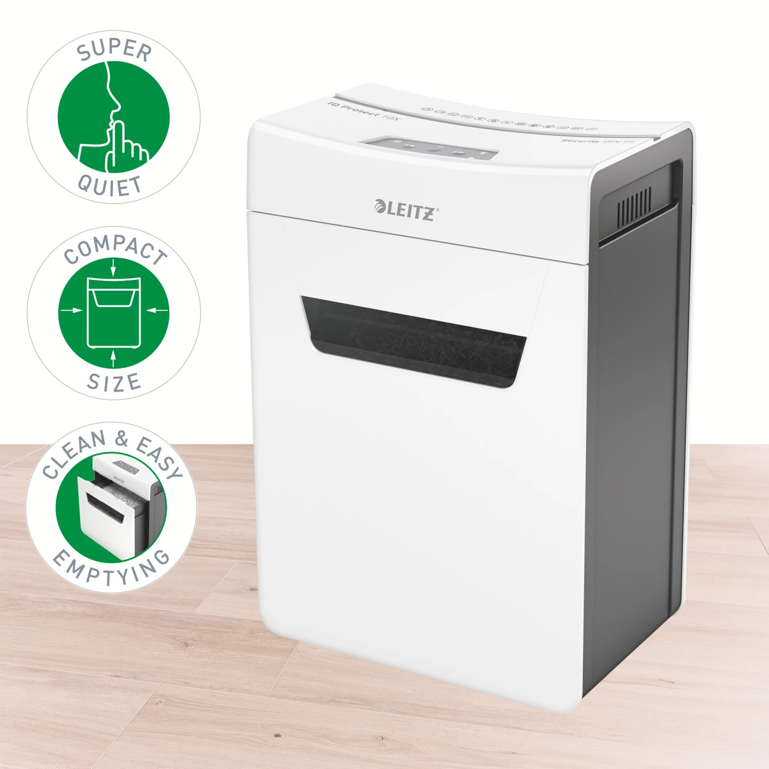 LEITZ Destructeur documents IQ Protect 10X, P-4, 18lt