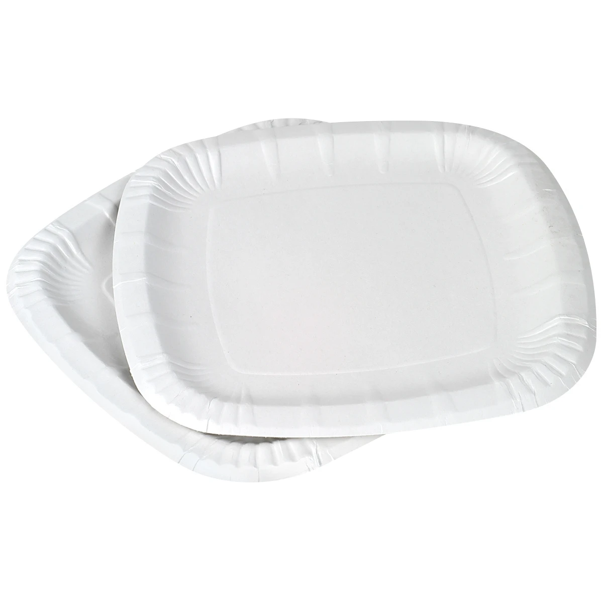 Assiettes jetables carrées, 100 pièces
