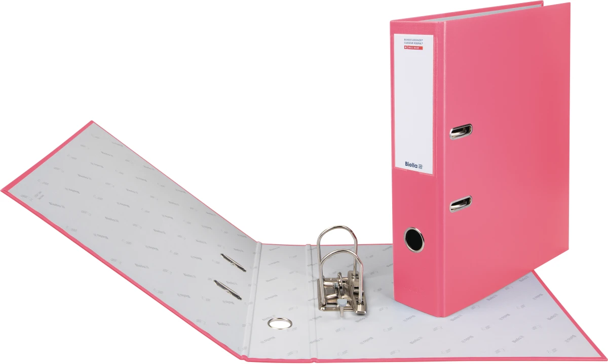 Classeur fédéral Biella, largeur de dos 7 cm, rose