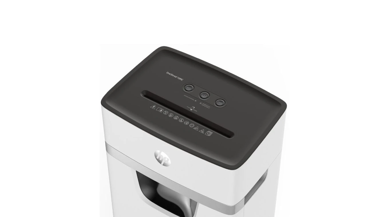 HP Oneshred 10 MC Aktenvernichter mit Partikelschnitt