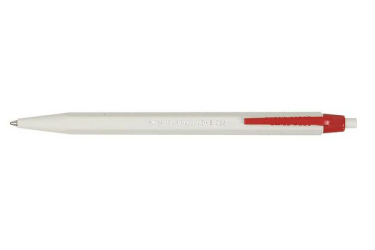 Caran D'Ache stylo à bille rétractable jetable 825 encre rouge