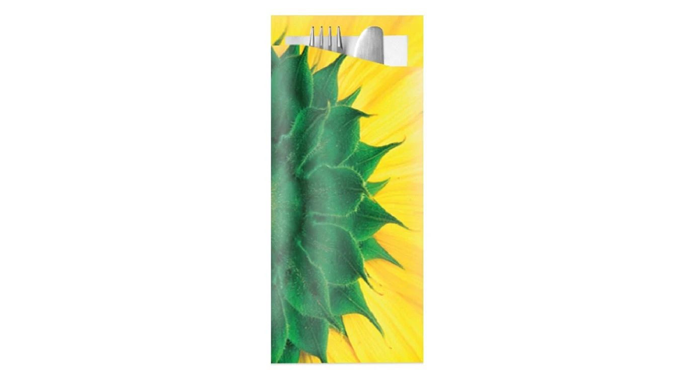 Pochettes à couverts Top Sunflower 250 pièces