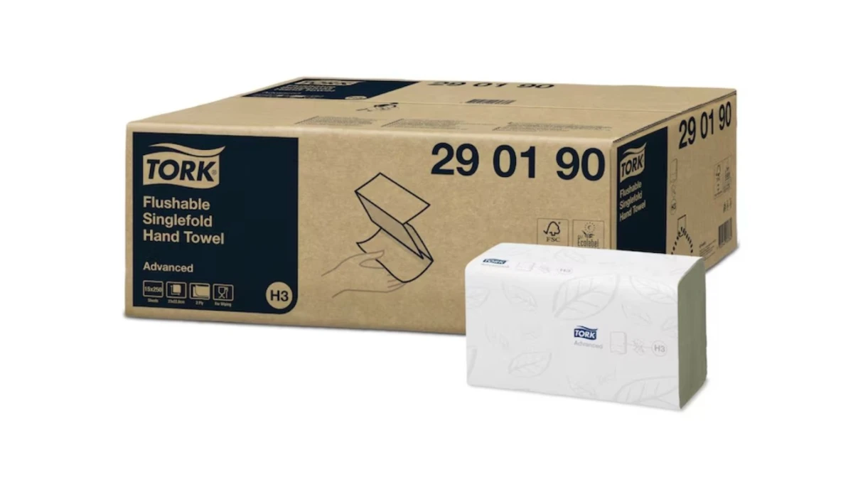 TORK Essuie-mains en papier Advanced pliage V, 2 couches, blanc