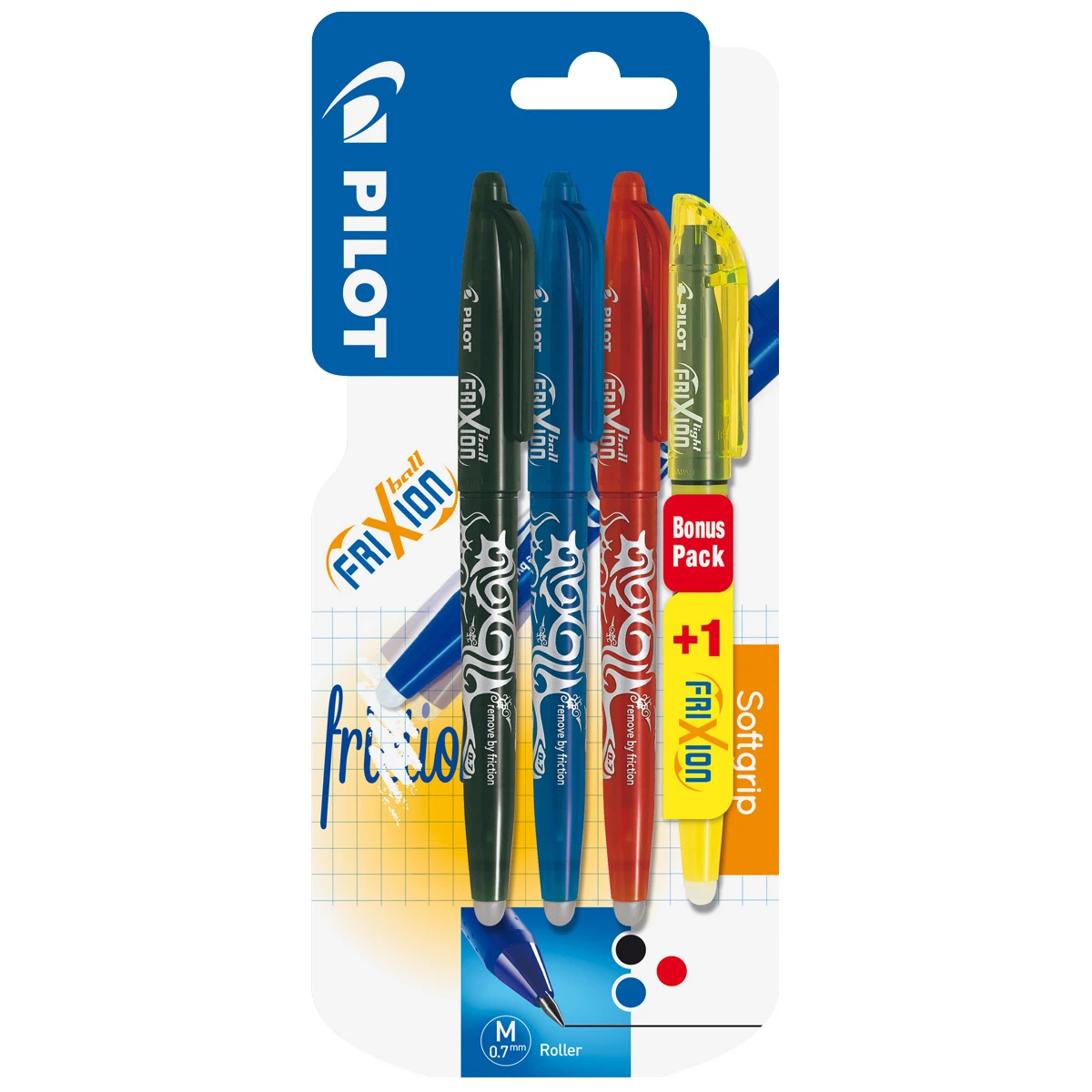 PILOT Stylo roller, 3 x Pilot FriXion Ball + 1 x Light gratuit