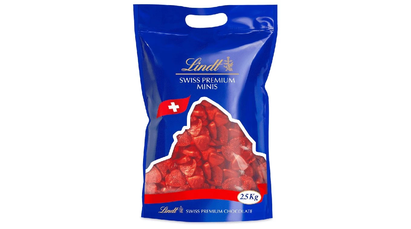 LINDT Herzli Rot Milch 2500g