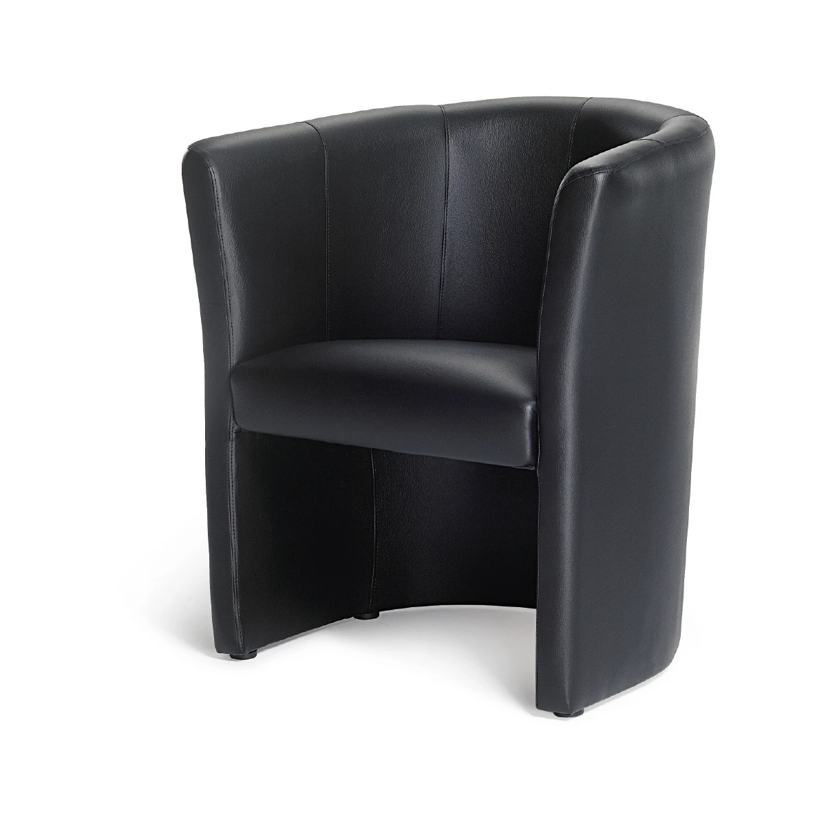Meubles de réception Fauteuil club Revêtement cuir synthétique noir