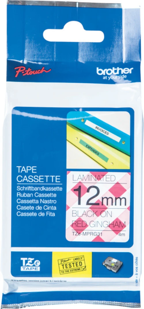 BROTHER P-TOUCH® TZe-MPRG31 Schriftband, 12 mm x 4 m