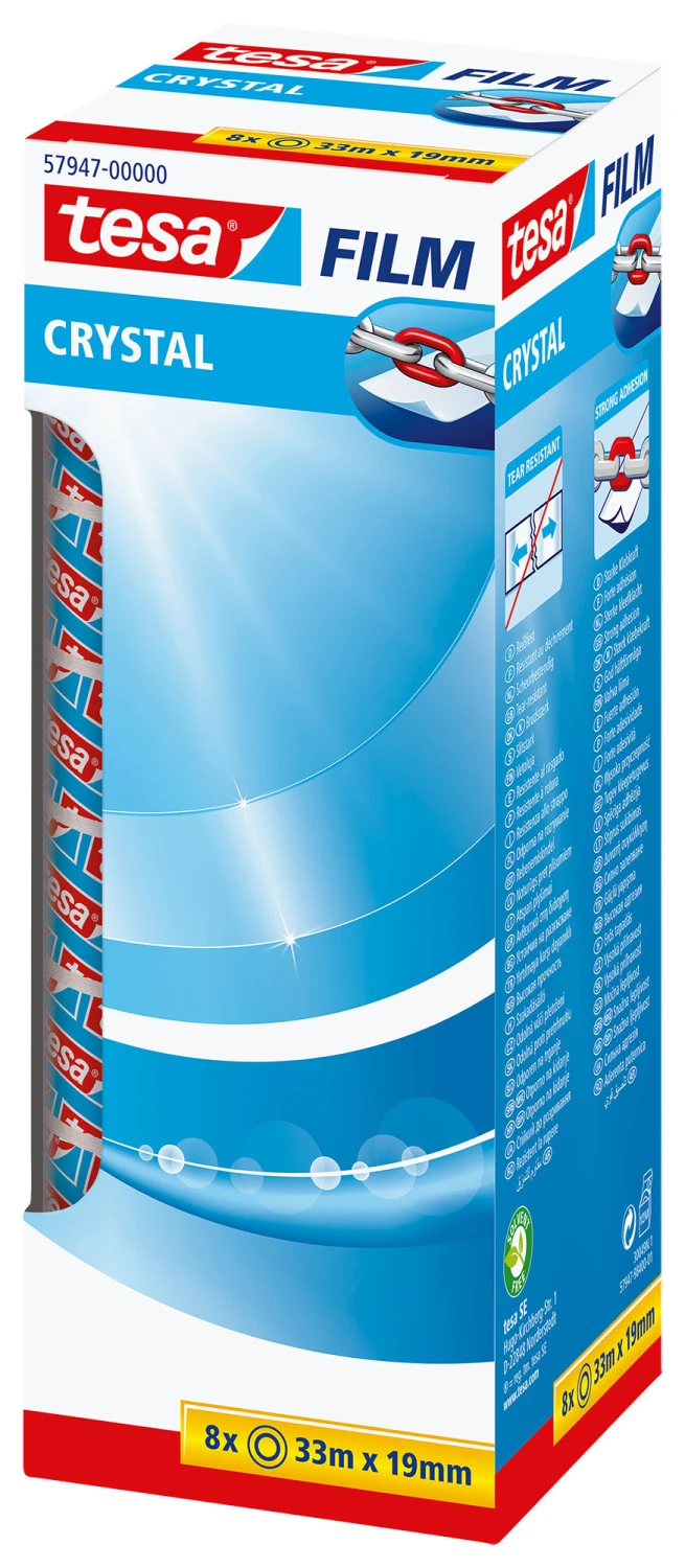 TESA Crystal Tape 19 mm x 33 m - 8 pcs.