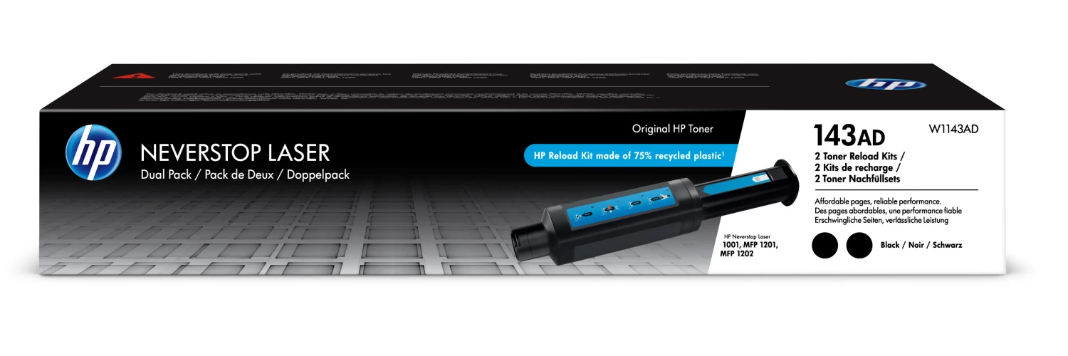 HP Toner Nachfüllset 143A schwarz