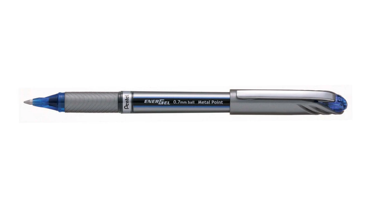 Pentel EnerGel Plus Roller à gel 0.35 mm, encre bleu