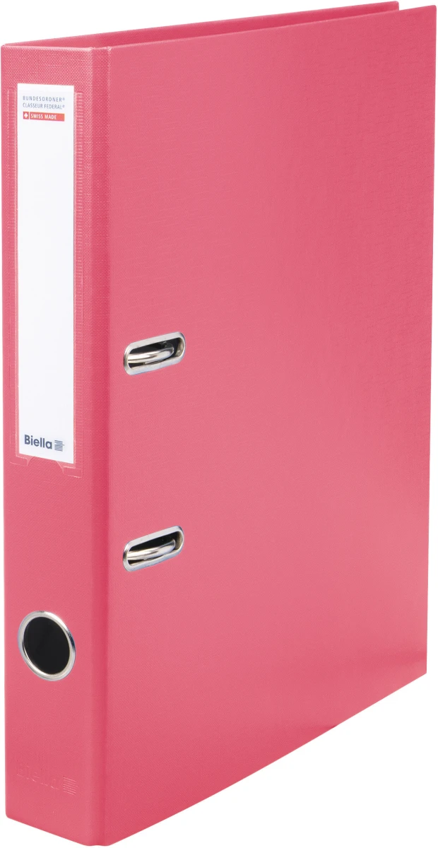 Biella Bundesordner mit 4 cm Rückenbreite, rosa