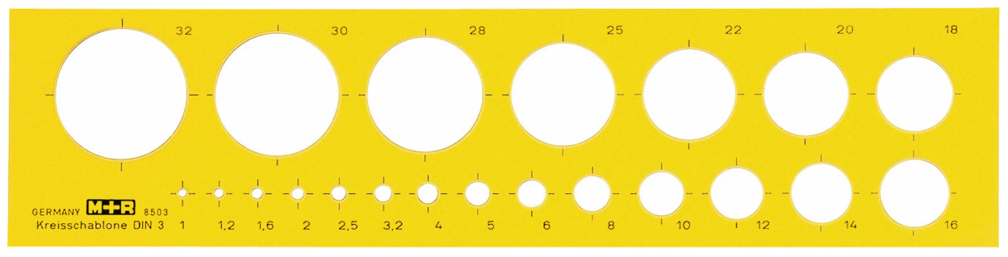M+R Kreisschablone 1-32mm