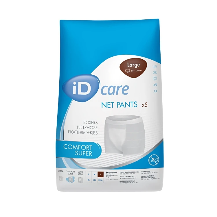 ID Care Culotte de fixation Net Pants Super Comfort taille L 5 pièces