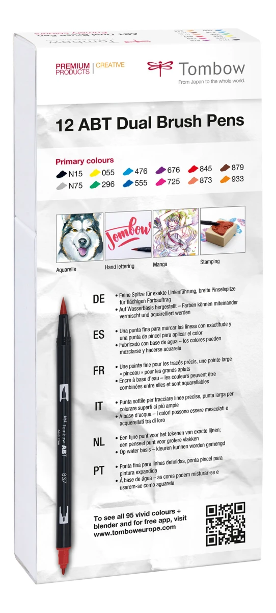 TOMBOW ABT-12P-1 Dual Brush Pen