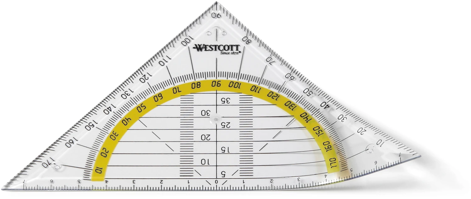 WESTCOTT Geodreieck 14 cm - flexibel