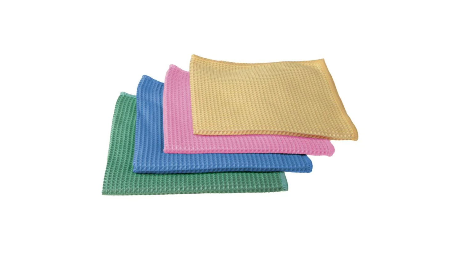 Chiffons microfibres chiffon gaufré "Honeycomb" bleu, 40 x 40 cm, 290 g/m², paquet de 5 pièces