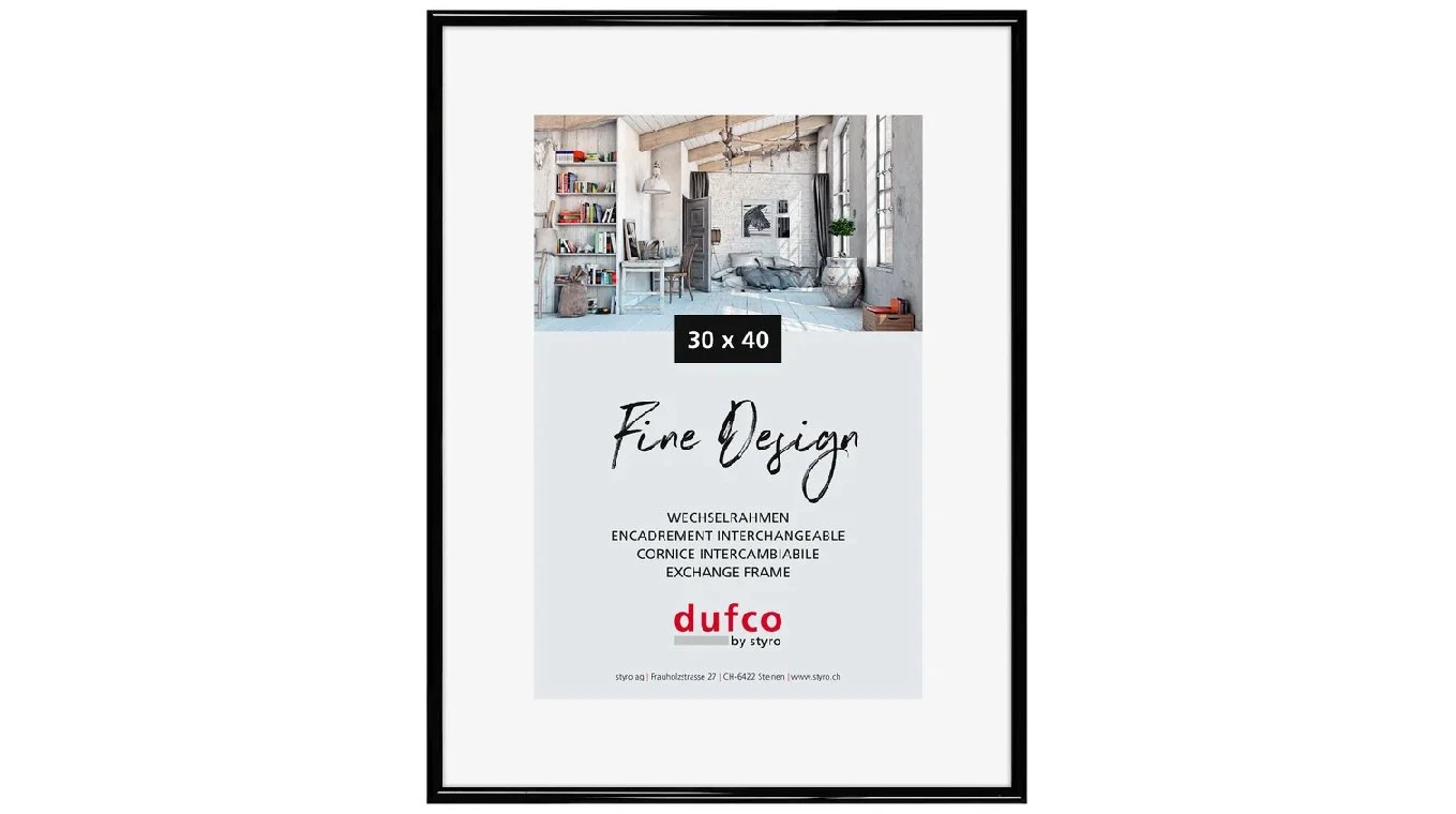 DUFCO "Fine Design" Bilderrahmen Kunststoff 30 x 40 cm